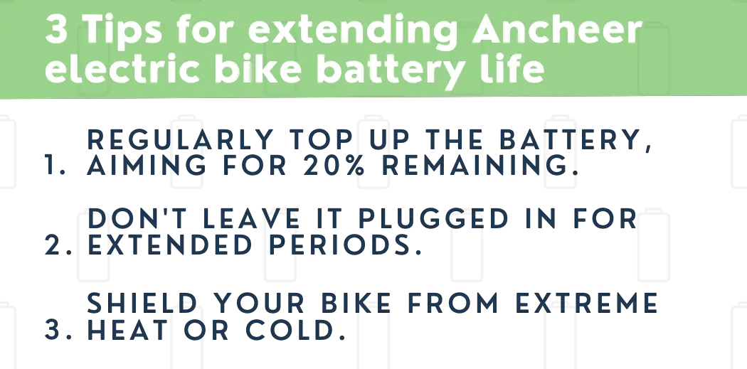 3 Tips for Extending Ancheer Electric Bike Battery Life