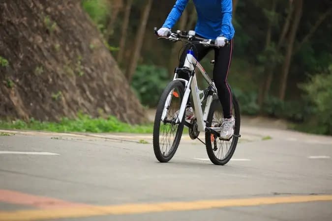 Can you ride a mountain bike on the road